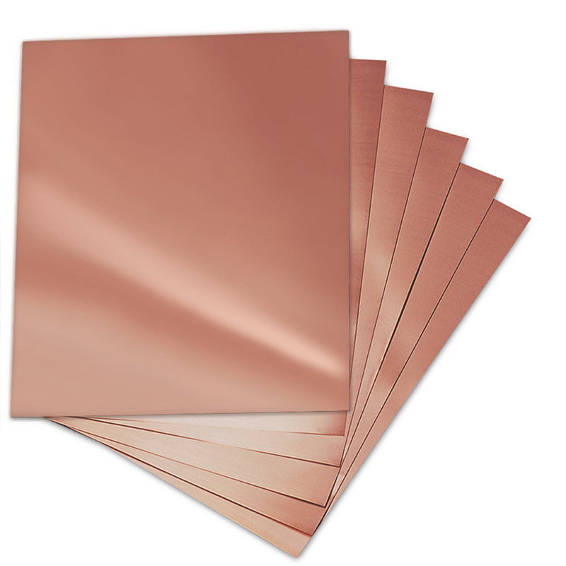 Export High Quality Red Pure Copper Sheet Plate in Stock 0.5mm 0.8mm 1mm 3mm 4mm Customized Copper Plate Sheet
