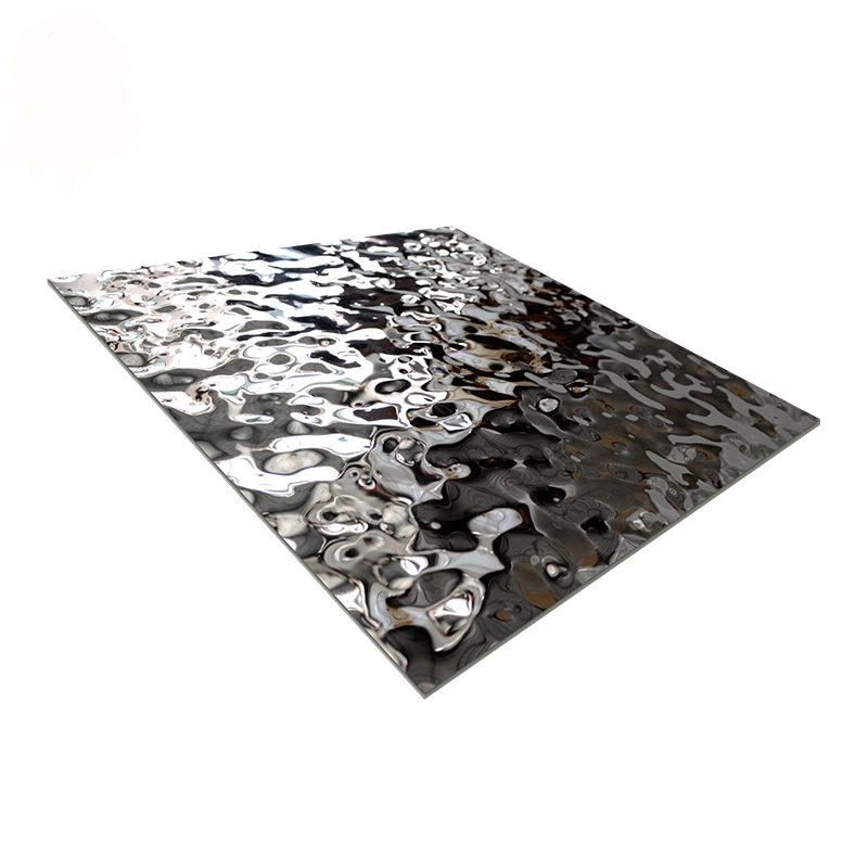 High Quality 201 304 316 410 Mirror Stainless Steel Sheet Water Ripple with Low Price